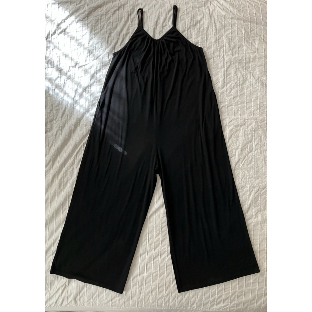 Flowy Black Knit Tank Jumpsuit Women’s SM